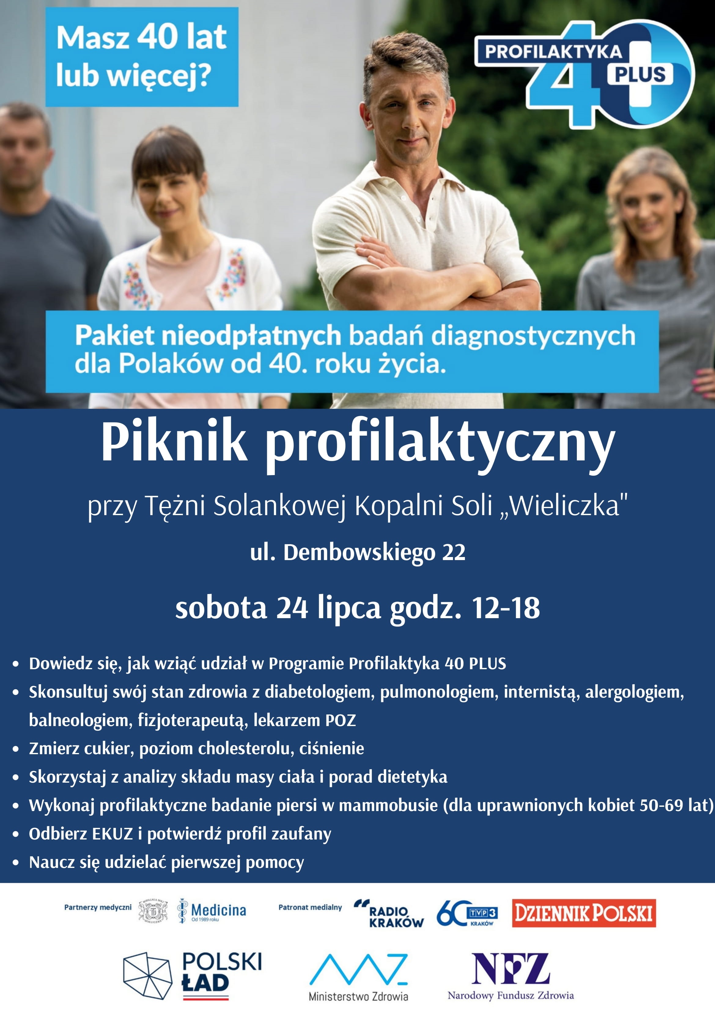 Plakat promujący piknik profilaktyczny