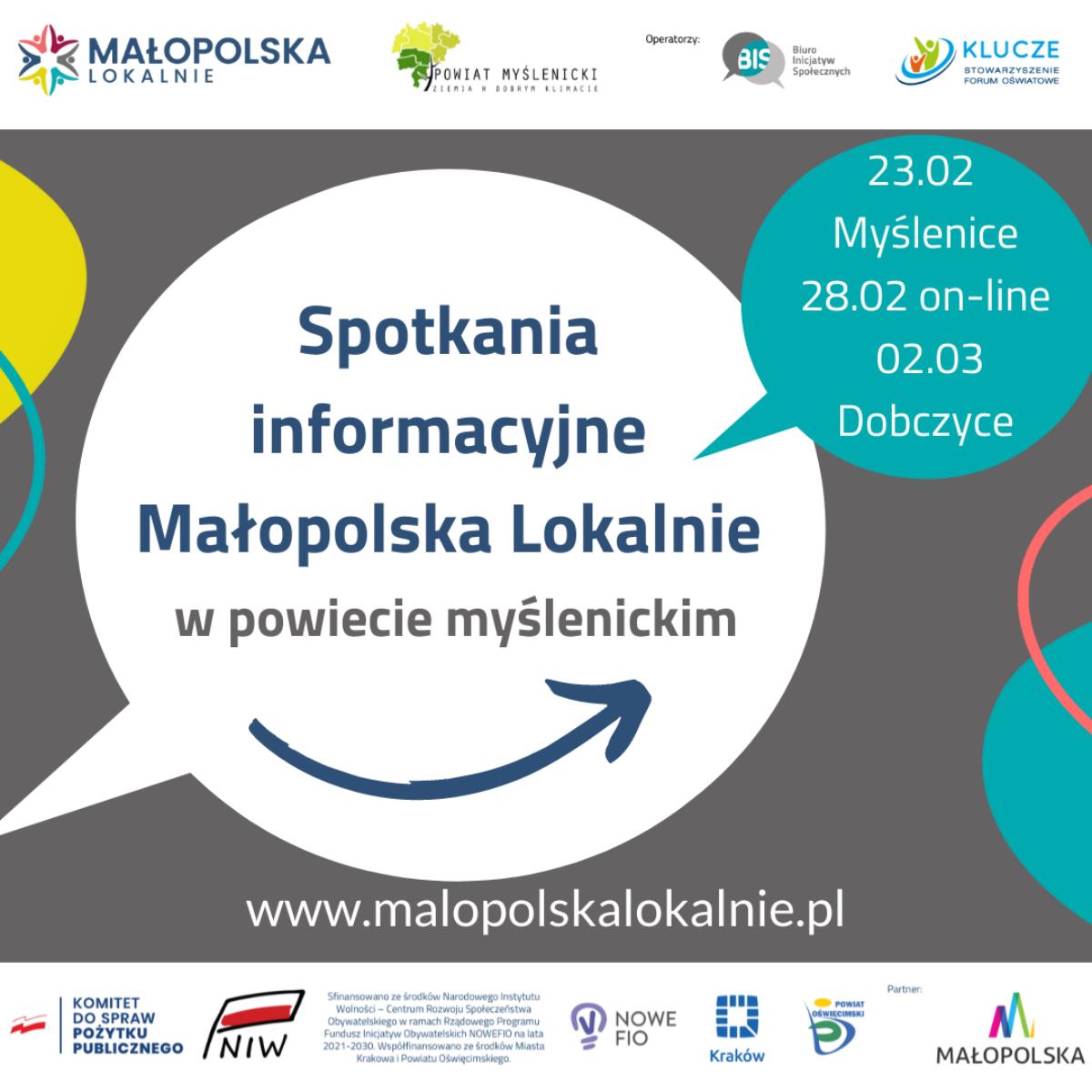 Spotkania informacyjne dotyczące konkursu grantowego Małopolska Lokalnie