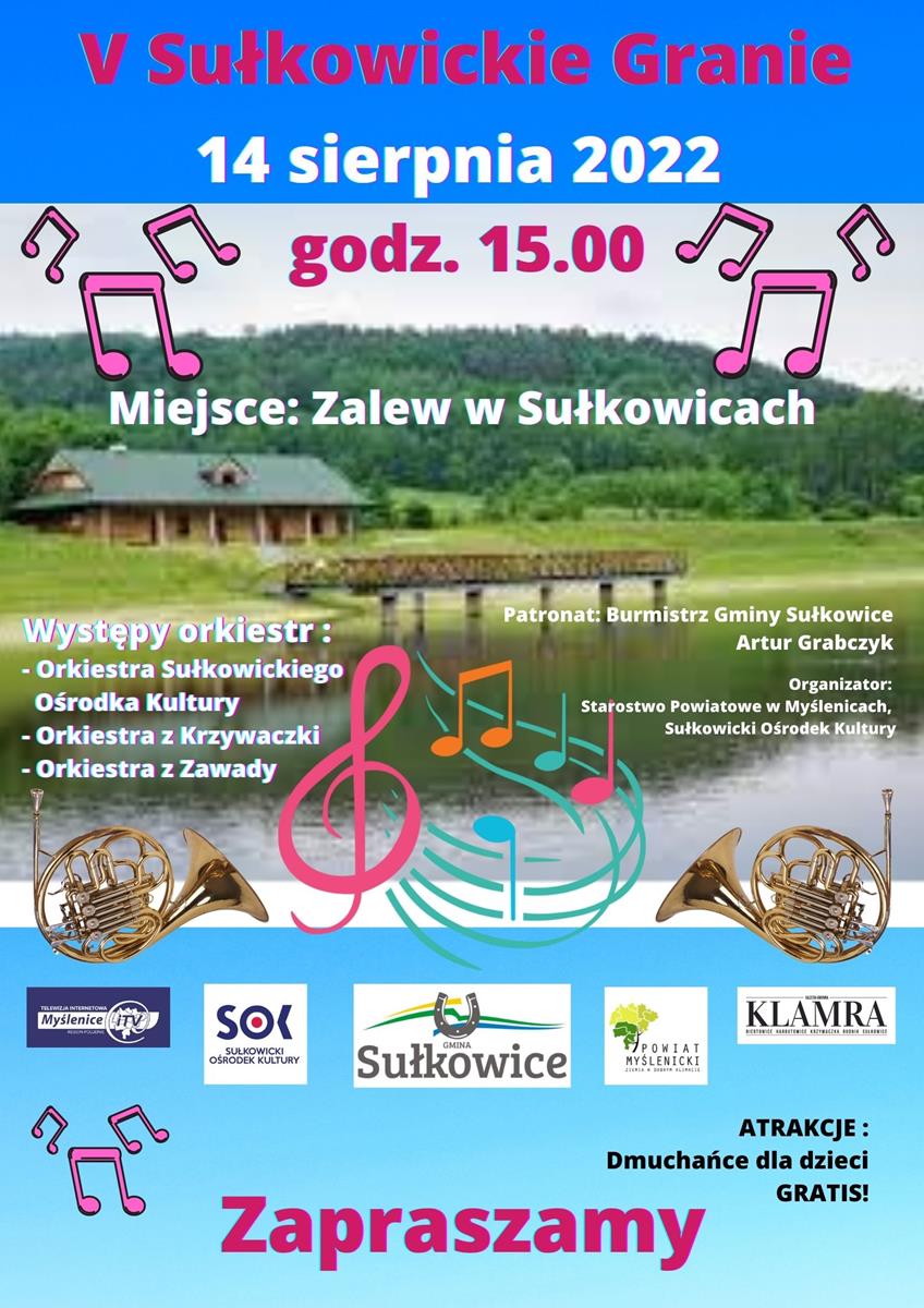 Sułkowicki Ośrodek Kultury serdecznie zaprasza na V Sułkowickie Granie