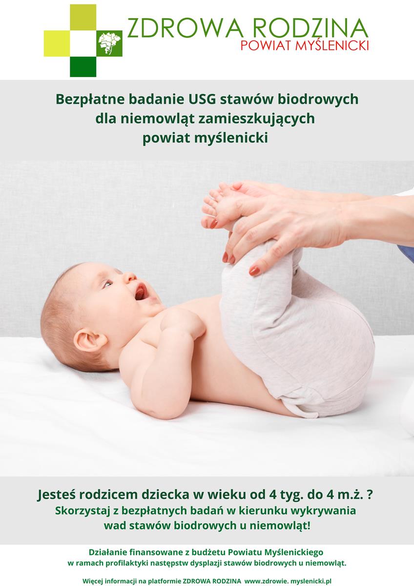 Bezpłatne badania usg stawów biodrowych u niemowląt