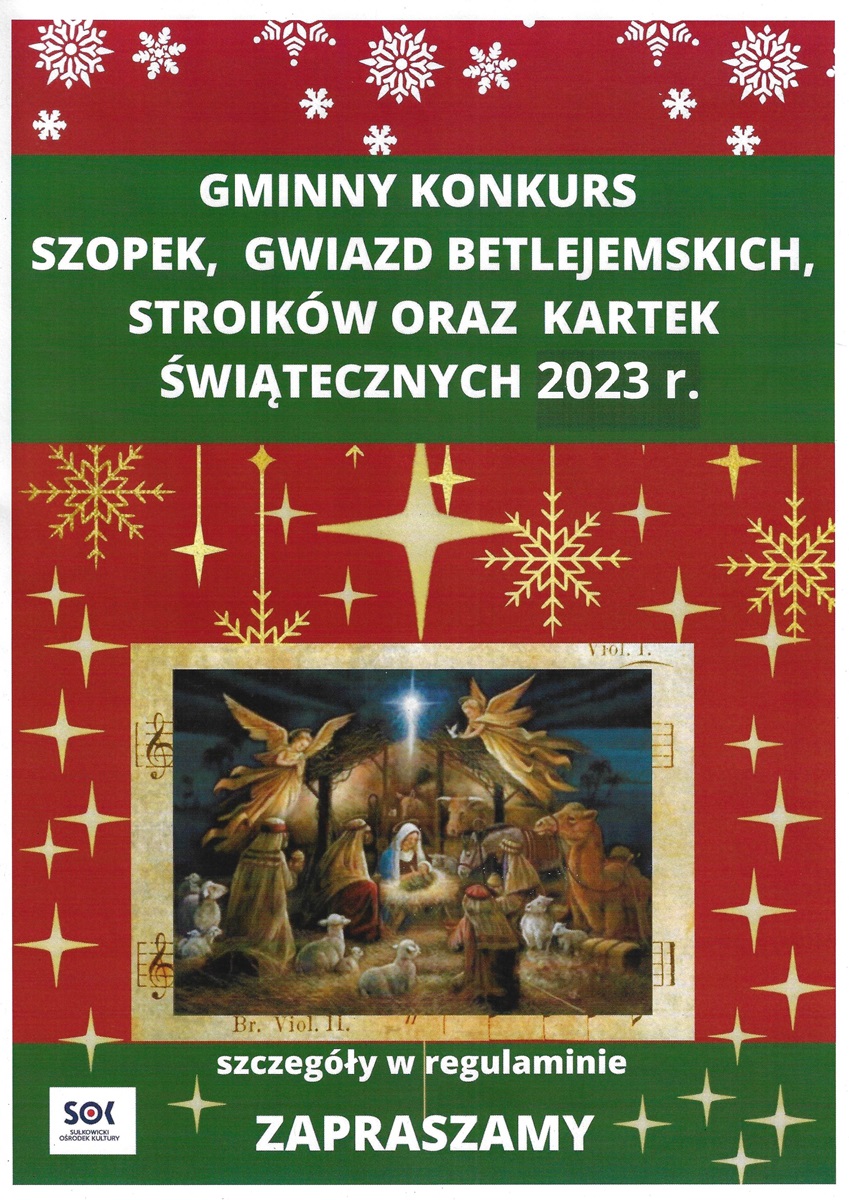 Gminny Konkurs Szopek, Gwiazd Betlejemskich, Stroików oraz Kartek Świątecznych